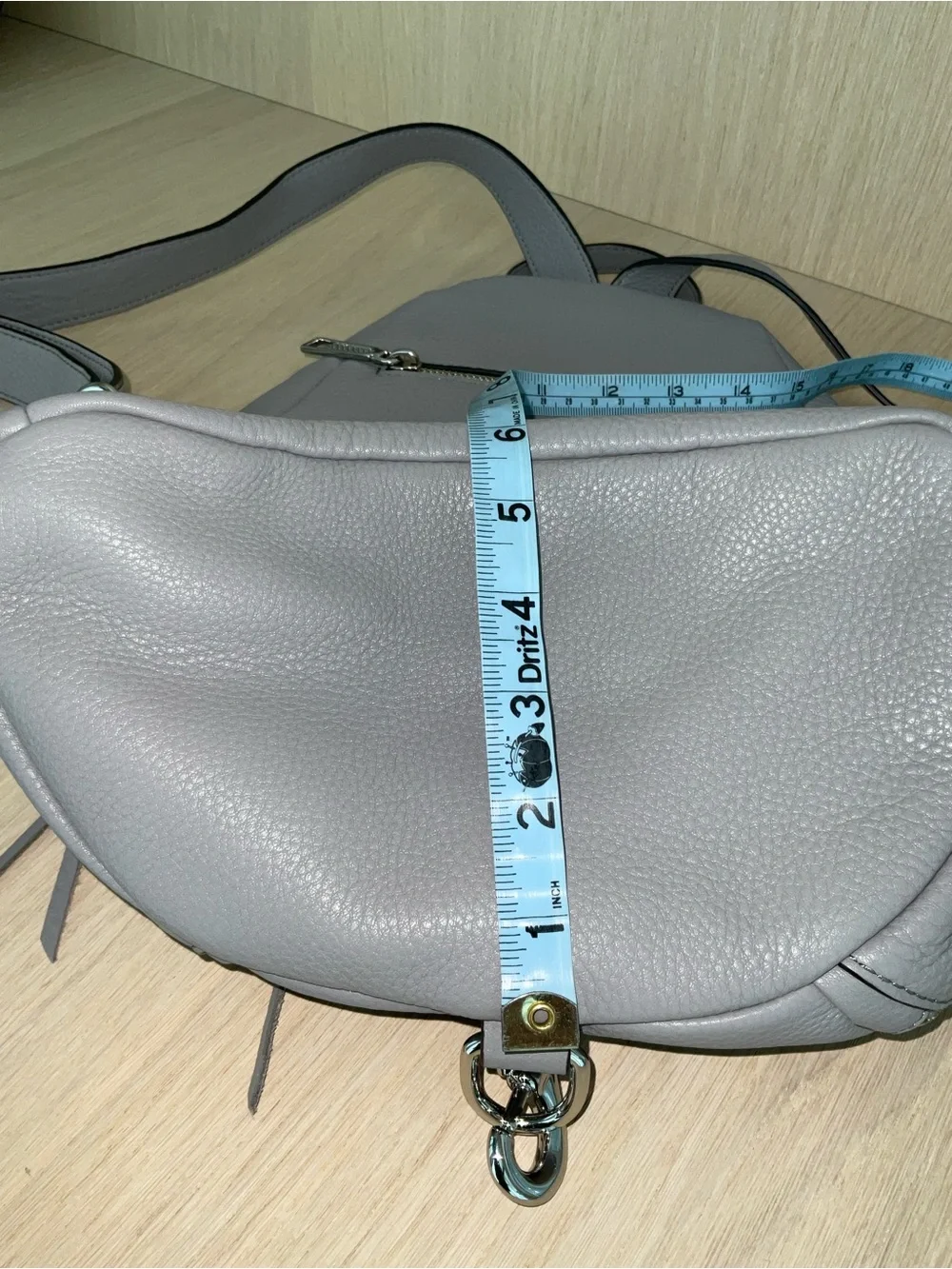 Rebecca Minkoff Gray Julian Pebbled Leather Backpack